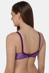 Intimacy Double Layered Non Wired Full Coverage Lace Bra - Dark Purple — thumbnail 4